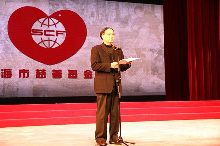 颁奖罗世谦,陈振民为上海市优秀志愿者颁奖吴明宣读表彰决定宋仪侨